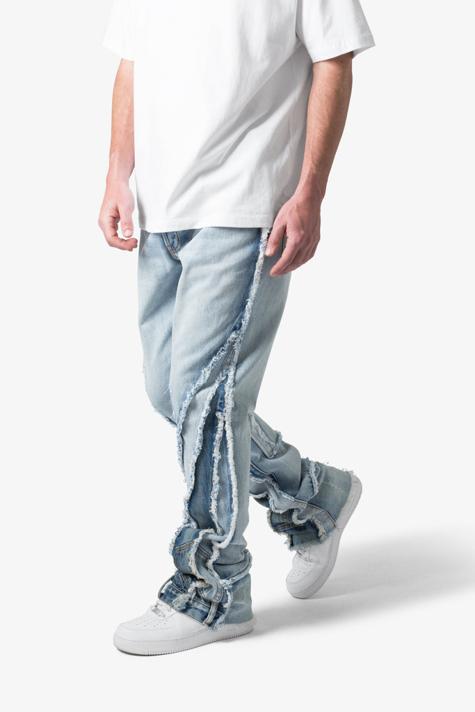 B373 Patch Flare Denim - Light Blue | mnml