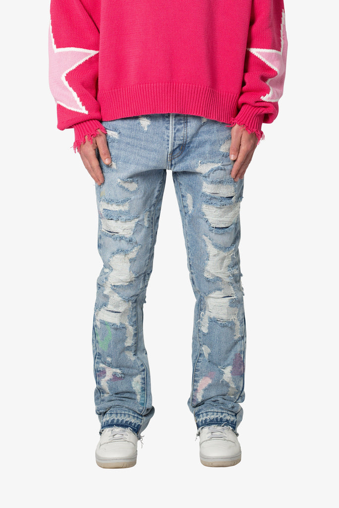 B570 Flare Denim - Blue | mnml | shop now