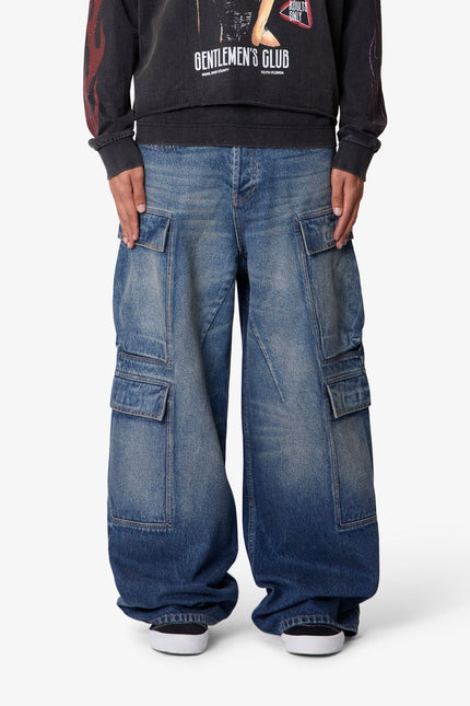 Baggy Cargo Denim - Blue