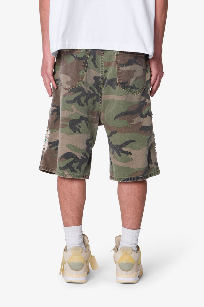 Baggy Mojave Canvas Shorts - Camo | mnml