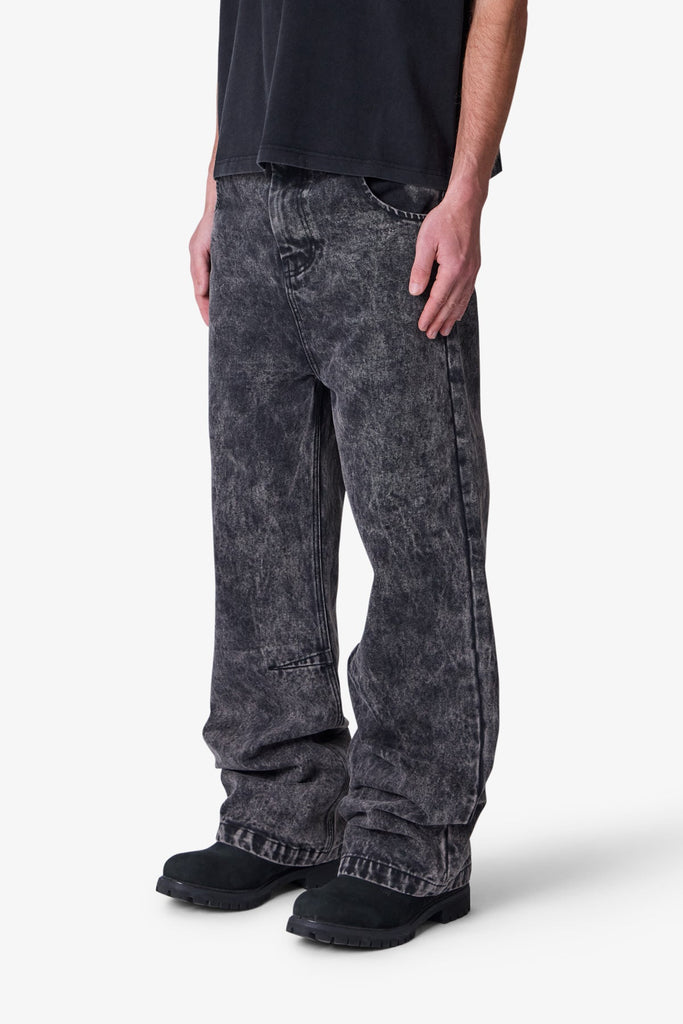 Vintage Black Baggy Moto Denim - Size 28 - Image 4