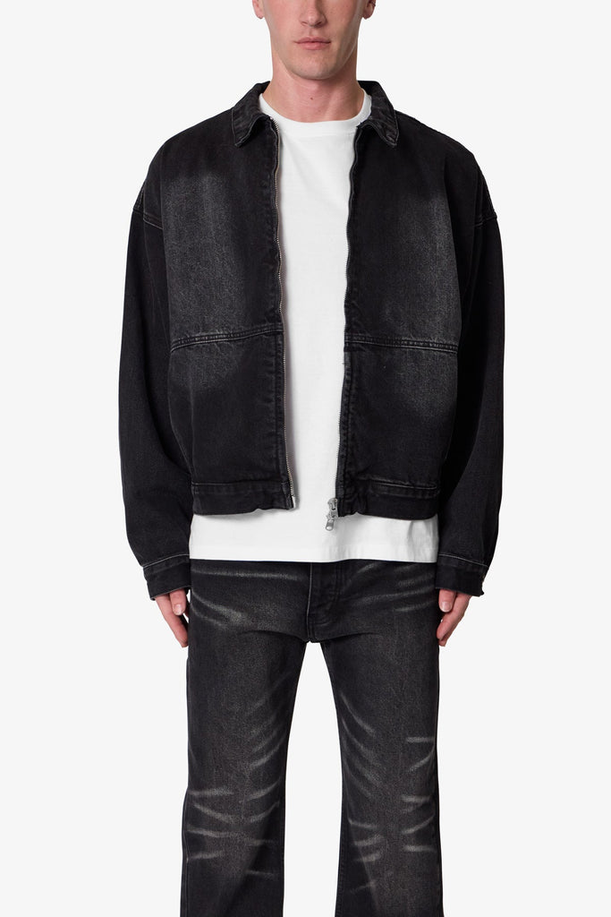 Denim Choir Coat - Washed Black | mnml | shop now
