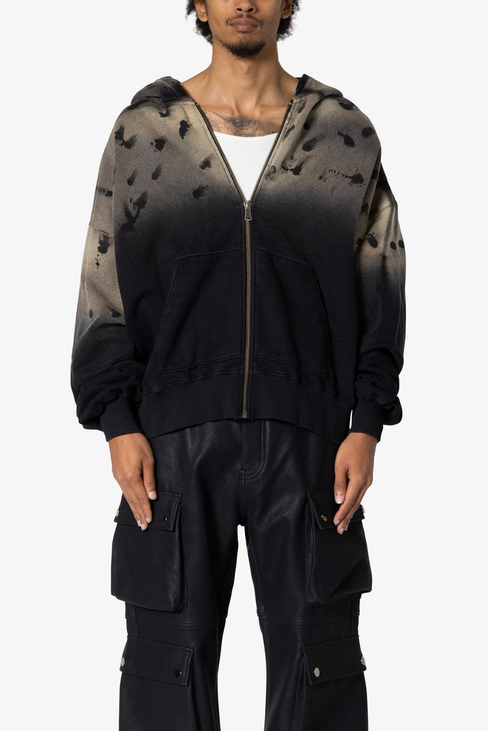 Destroyed Hoodie - Vintage Black | mnml | shop now