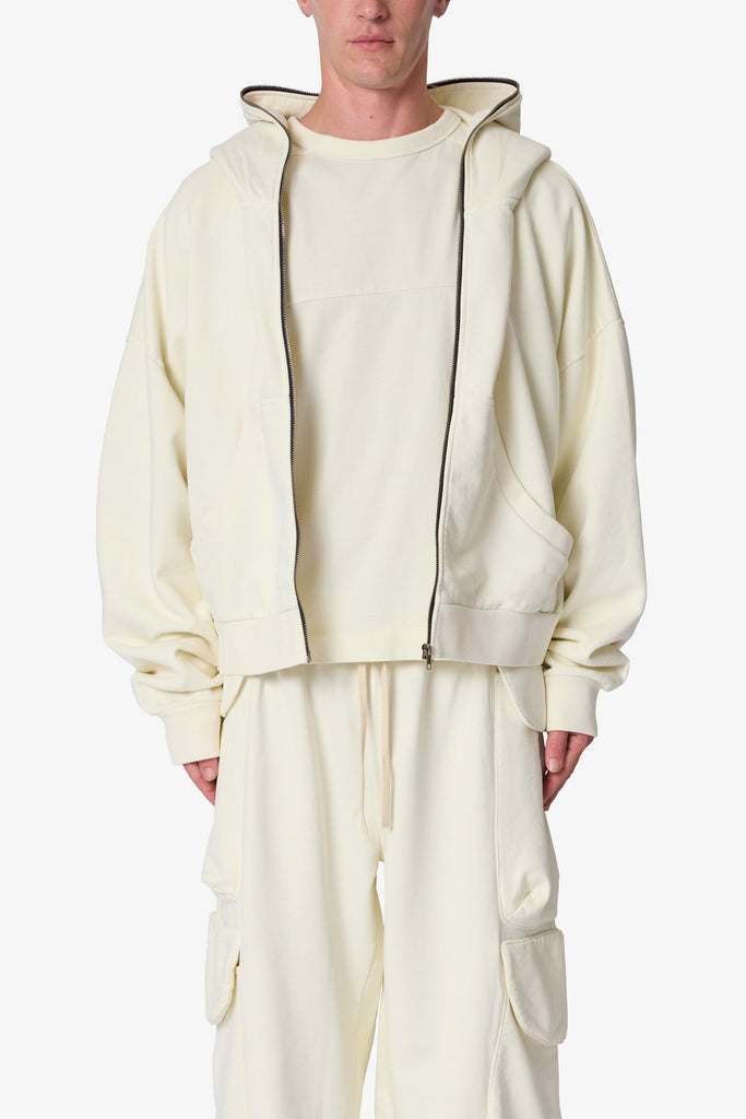 【送料&関税込】Off-White Full Zip Hoodie Full Zip Hoodie - Off White | mnml | shop now