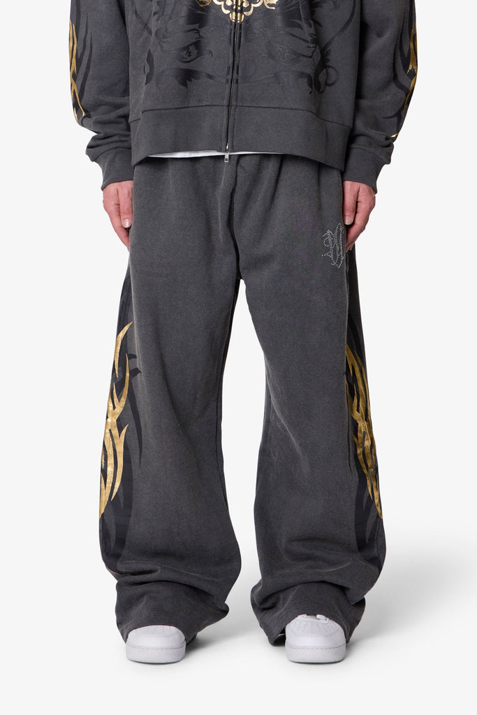 ミメル Gold-Foil-Tribal-Sweatpants-