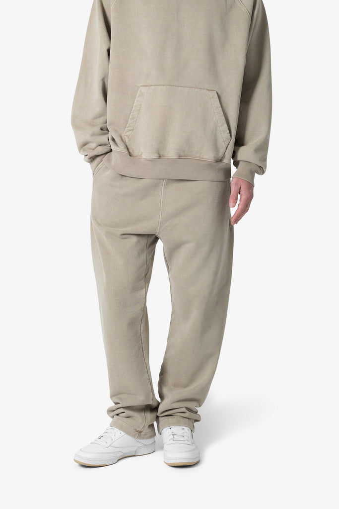 Washed Ultra Baggy Sweatpants - Heather Grey, mnml