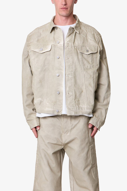 Moto Trucker Jacket - Off White