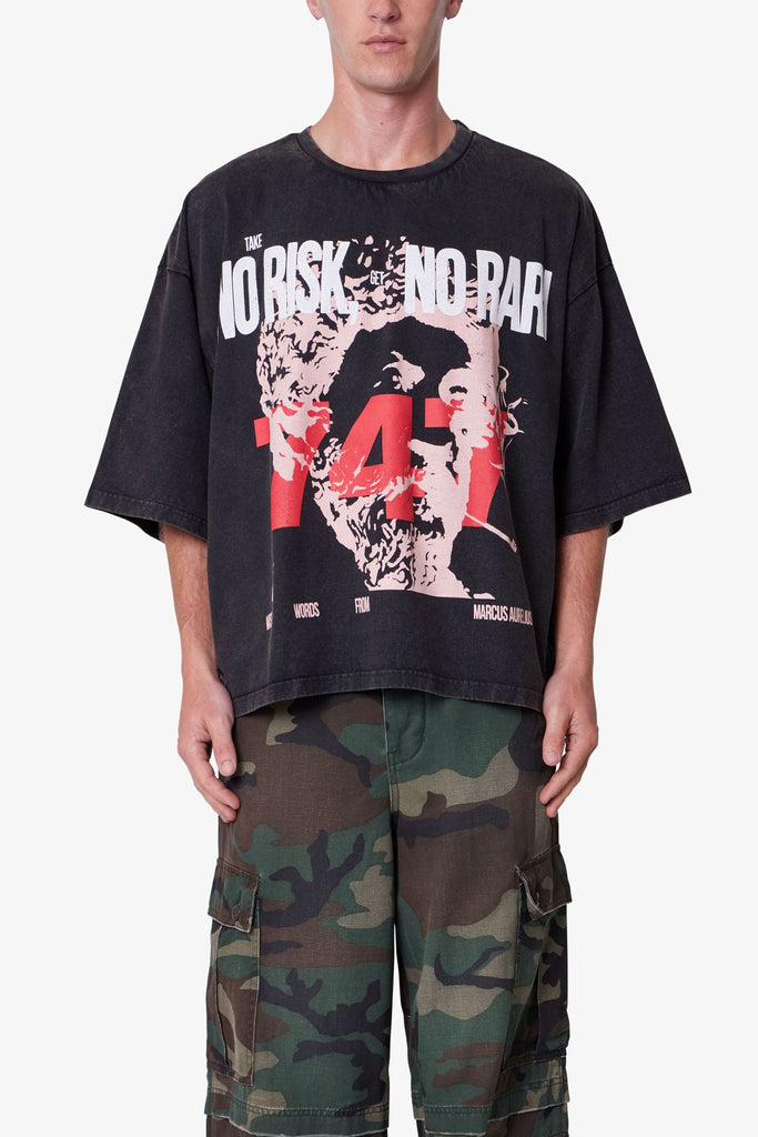 No Risk No Rari Print Tee - Black | mnml