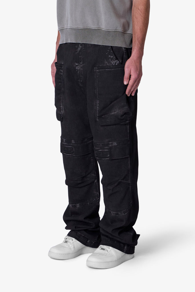 Oil Stretch Cargo Pants - Brown | mnml | shop now