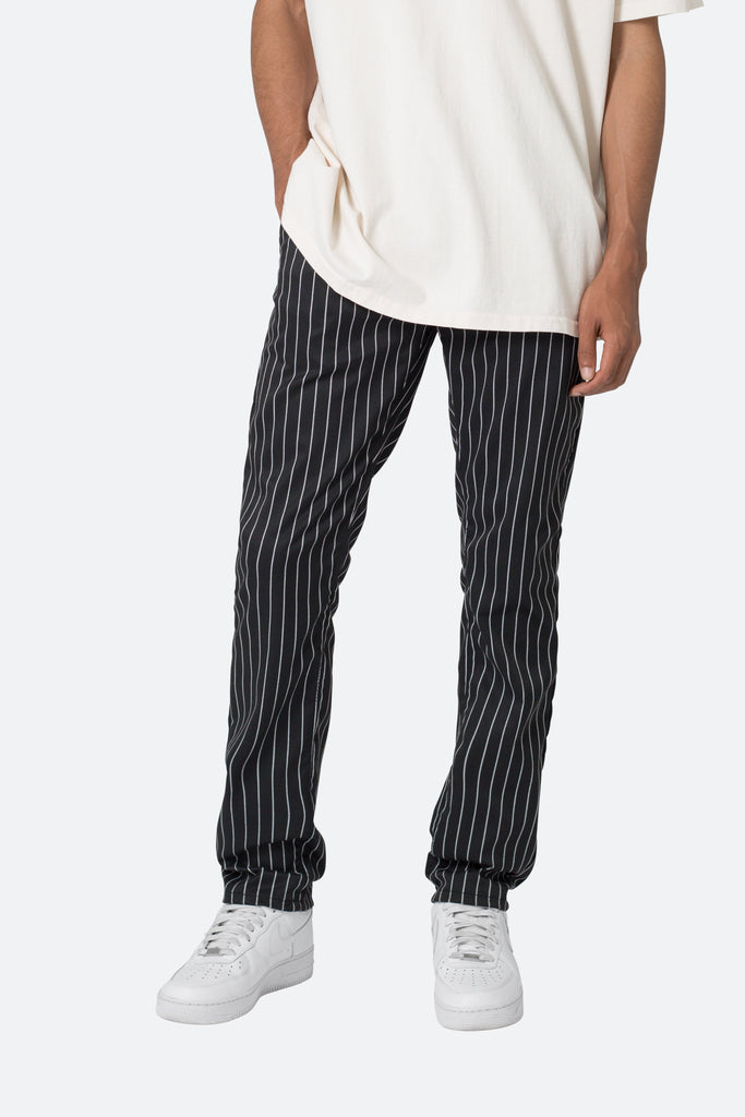 Pinstripe Pants - Black/White, mnml