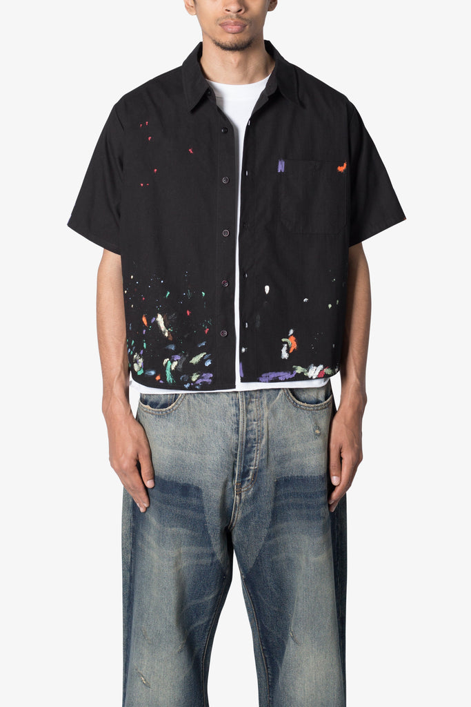 Poplin Painter S/S Shirt - Black | mnml | shop now