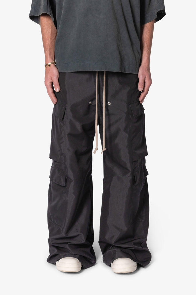 Black Rave Double Cargo Pants - Size M - Image 3