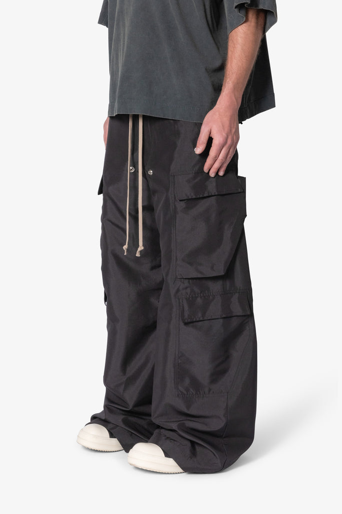 Black Rave Double Cargo Pants - Size M - Image 4