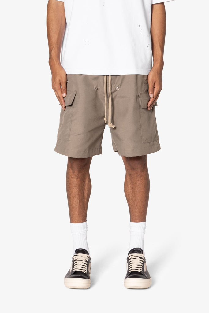 Rave Double Cargo Shorts Olive mnml shop now - Main Image