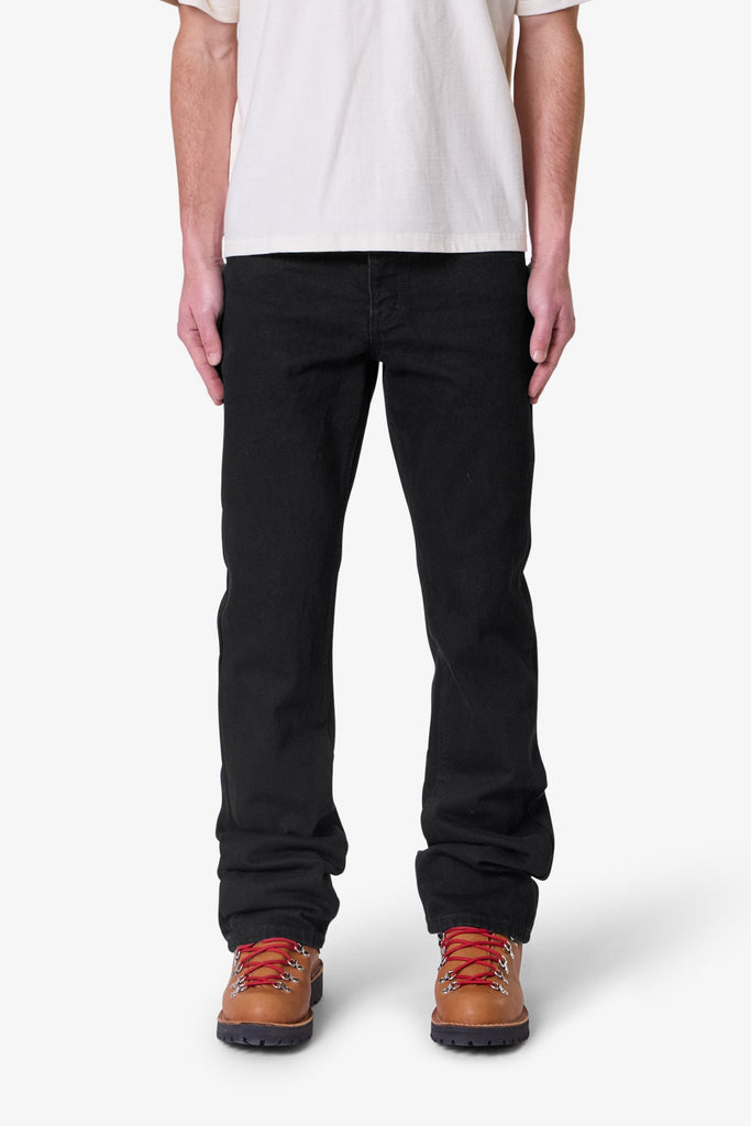 Raw Bootcut Denim - Rinsed Black | mnml