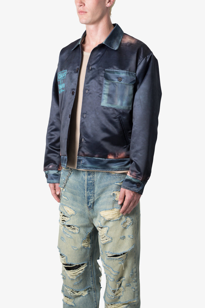 WAX  Back satin V jacket BLACK　Lサイズ JAG4901_ZJ3966924Z-