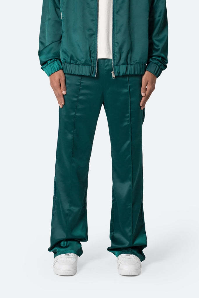 apana - Green Slim Solid Pants Polyester Spandex