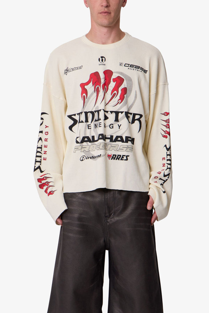 Sinister Thermal L/S Tee - Off White | mnml