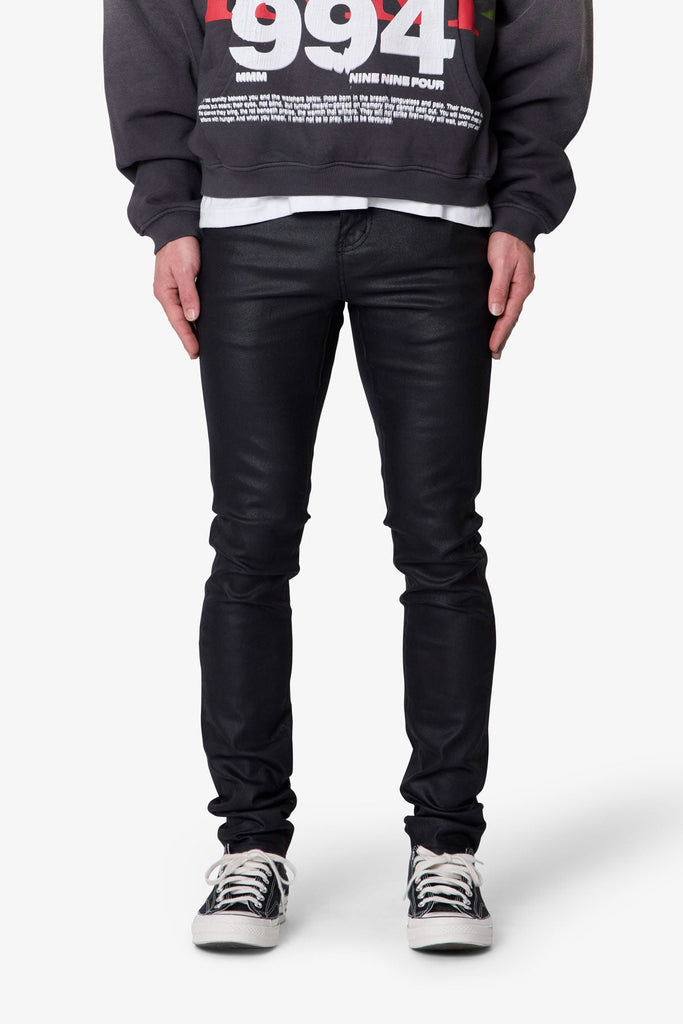 mnml slimfitjeans 30 ブラック Skinny Waxed Denim - Black | mnml | shop now