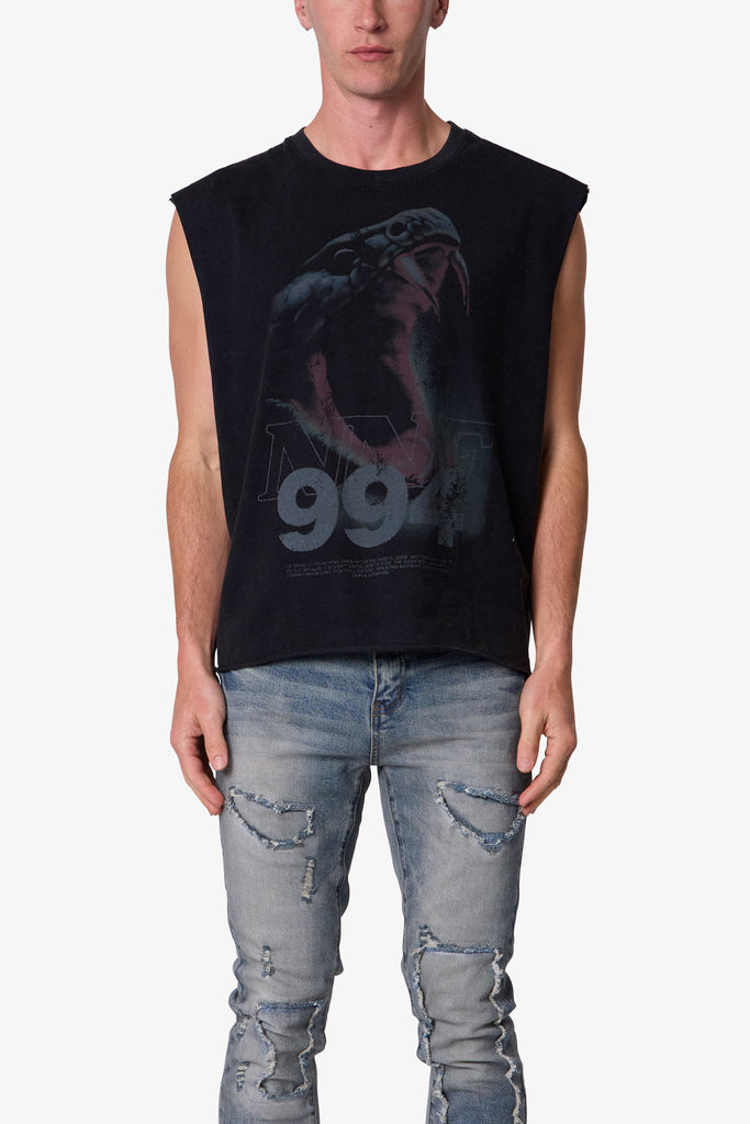 Snake Venom Cut Off Tee - Black | mnml