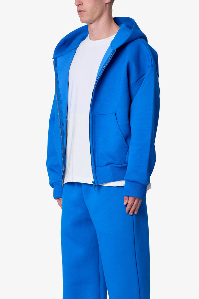 Stiff Lounge Zip Up Hoodie - Blue | mnml
