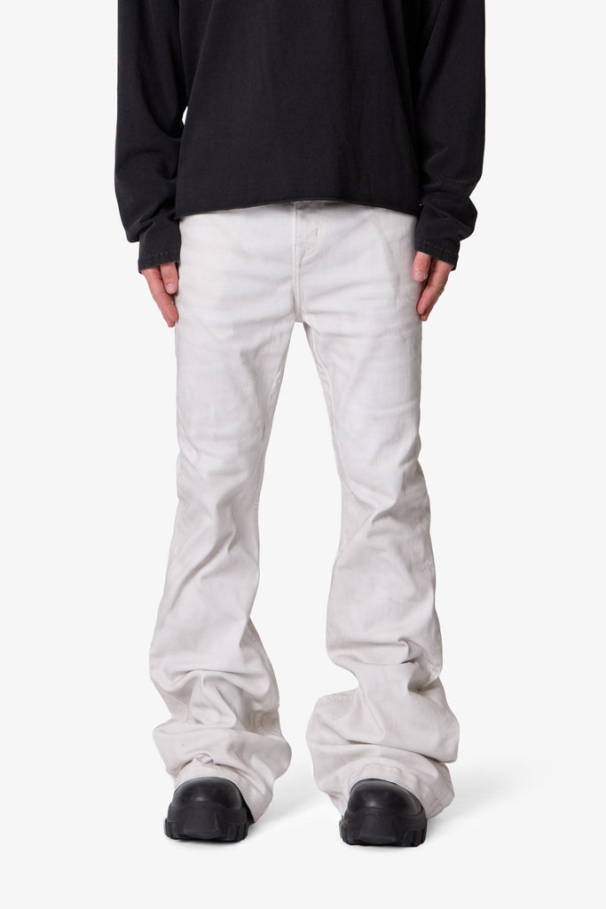 Super Stacked Denim - White | mnml