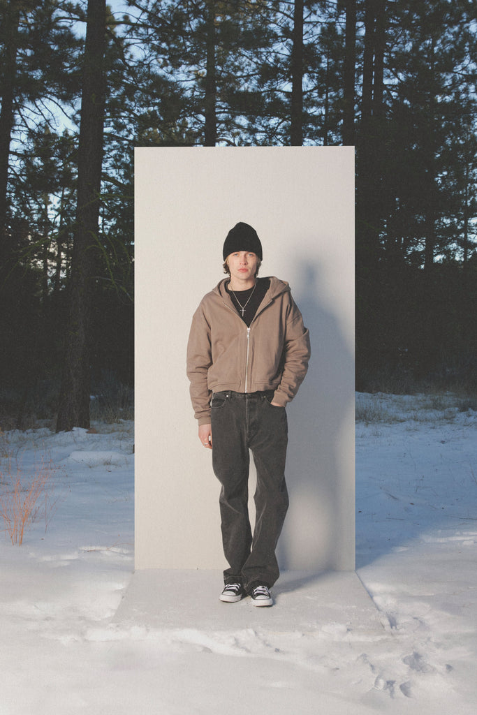 The Perfect Zip Up Hoodie - Grace Gray | mnml | shop now