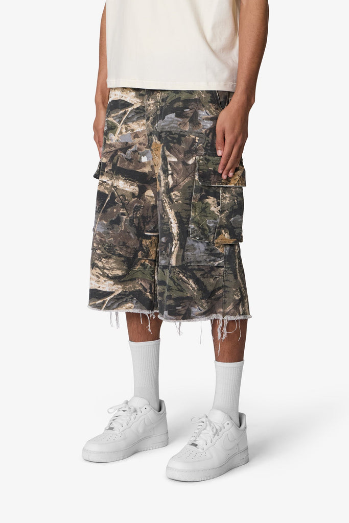 Ultra Baggy Cargo Shorts Forest Camo