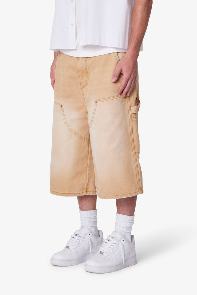 【underwater】 layered waxed baggy shorts UNDERWATER Bandaged Waxed Shorts