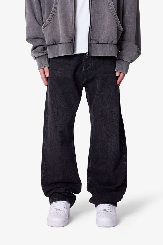 Ultra Baggy Denim - Stone Wash Black | mnml