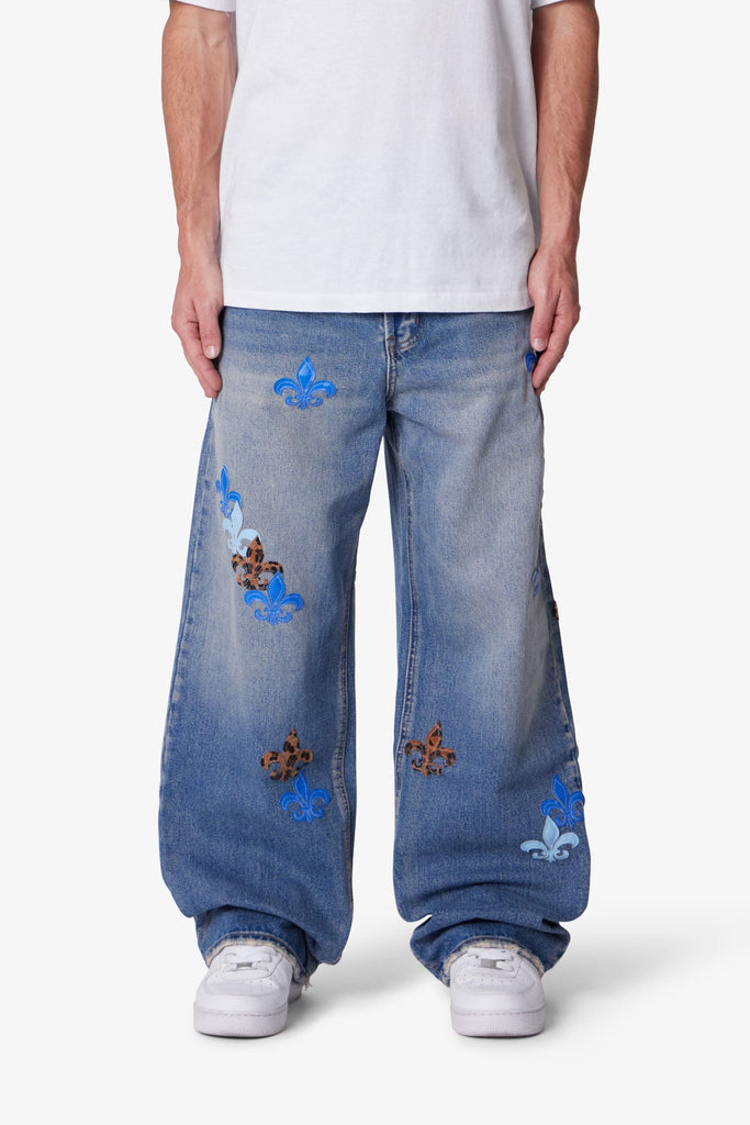 Ultra Baggy Fleur Denim - Blue | mnml