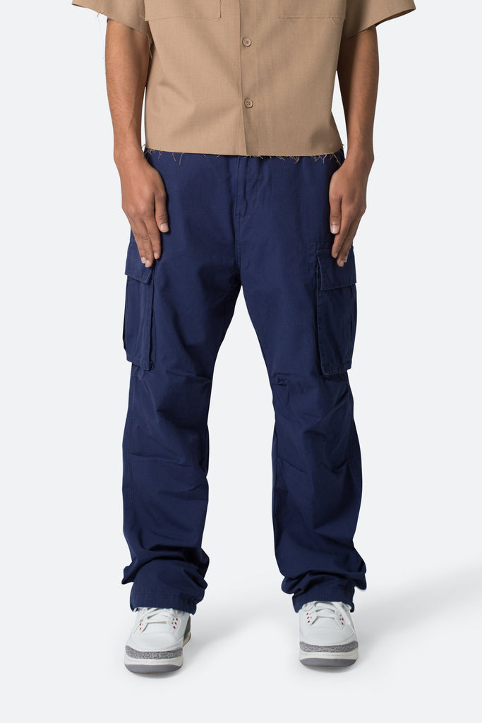 Ultra Baggy Vintage Cargo Pants Navy mnml shop now
