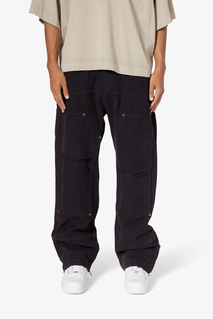 Ultra Baggy Workwear Denim - Washed Black | mnml | shop now