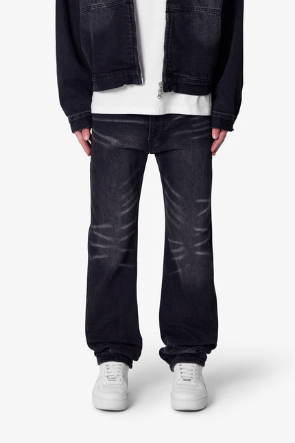 V724 Baggy Chore Denim - Washed Black