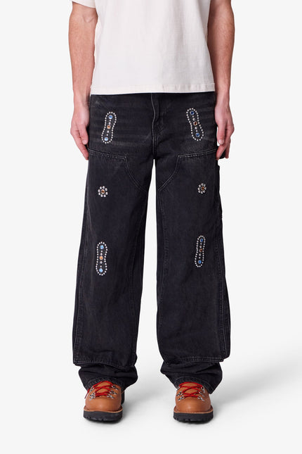 V734 Western Jewel Denim - Washed Black