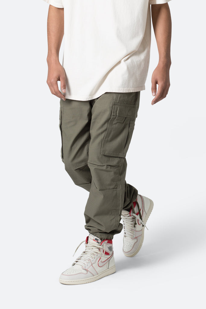 Big back zipper pocket string cargo pants