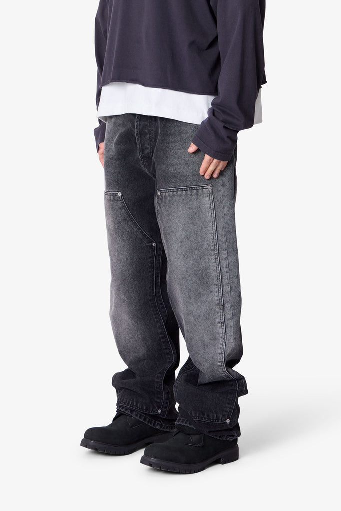 West Double Knee Denim - Black | mnml | shop now