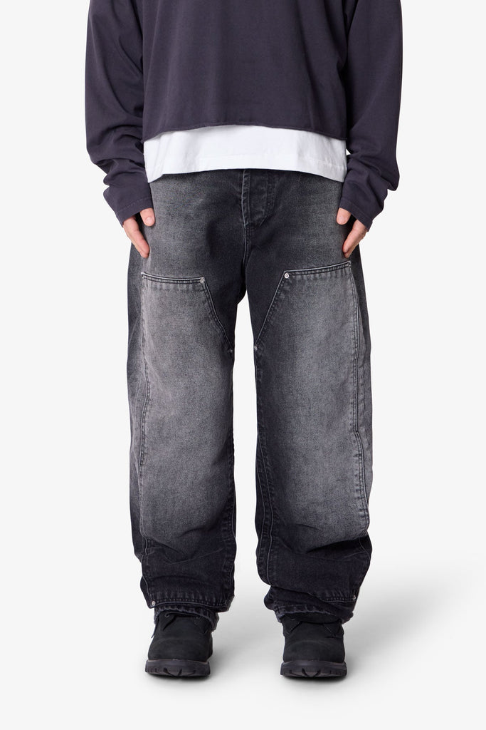 West Double Knee Denim - Black | mnml