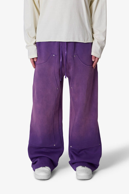 West Double Knee Sweatpants - Purple