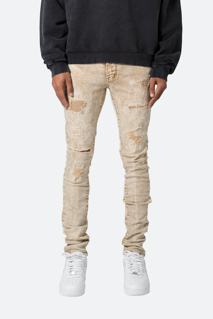 X369 Stretch Skinny Denim - Khaki | mnml | shop now