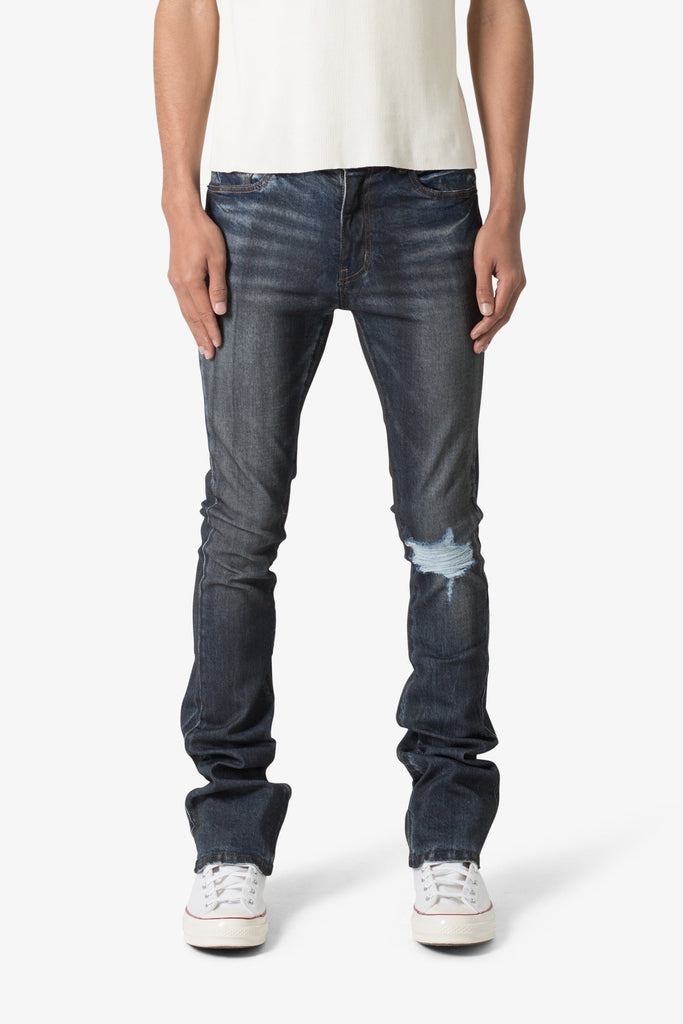 X385 Skinny Stacked Denim - Blue | mnml | shop now