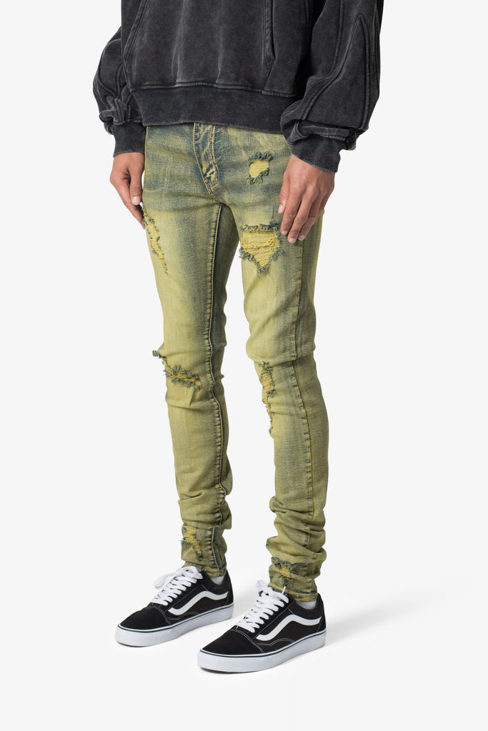 X609 Algae Skinny Denim - Green, mnml