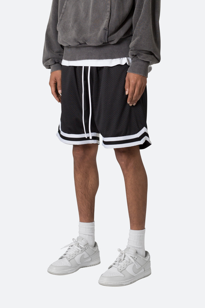 Knit Basketball Shorts - Blue/White, mnml