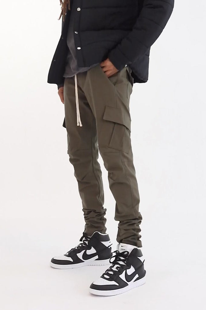 Cargo Drawcord II Pants - Olive | mnml | shop now