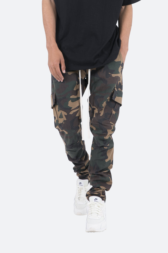 Cargo Drawcord II Pants - Woodland Camo | mnml