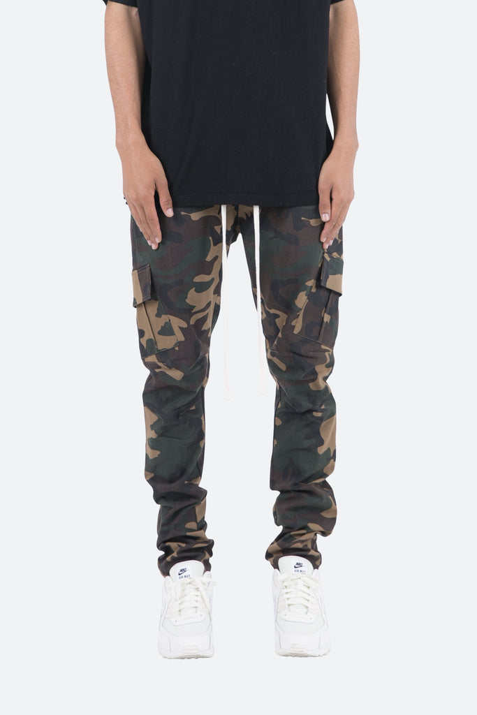 Cargo Drawcord II Pants - Woodland Camo | mnml