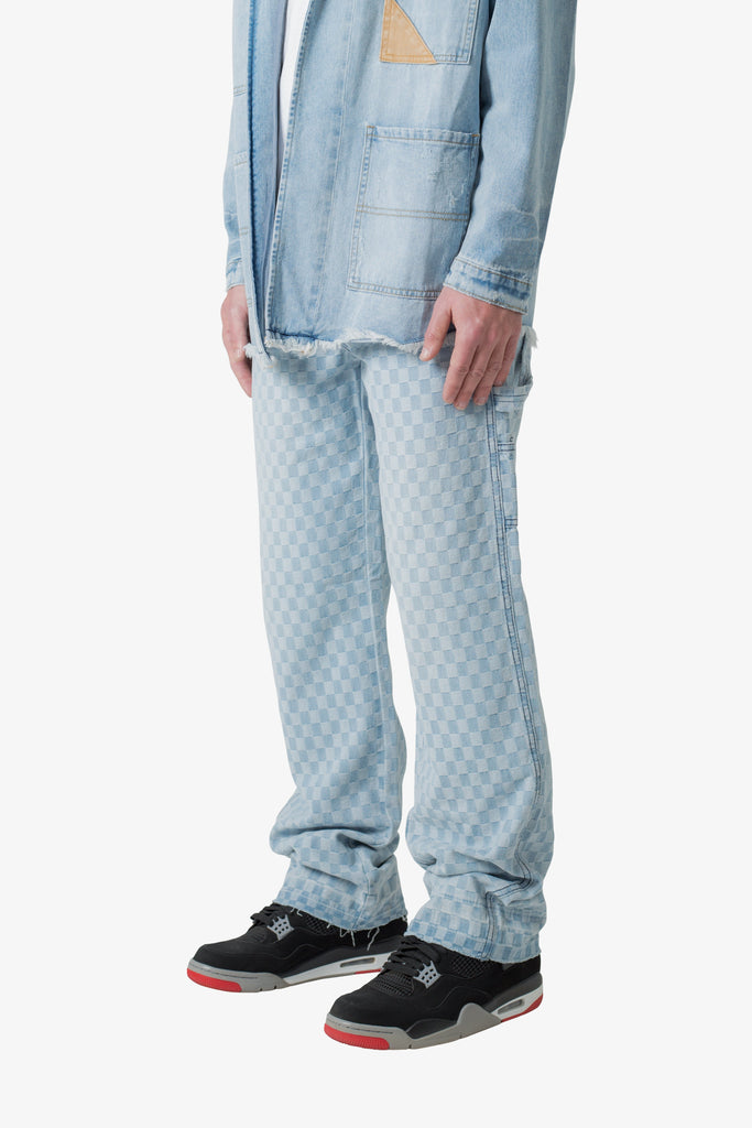 Checkerboard Carpenter Denim - Blue/White