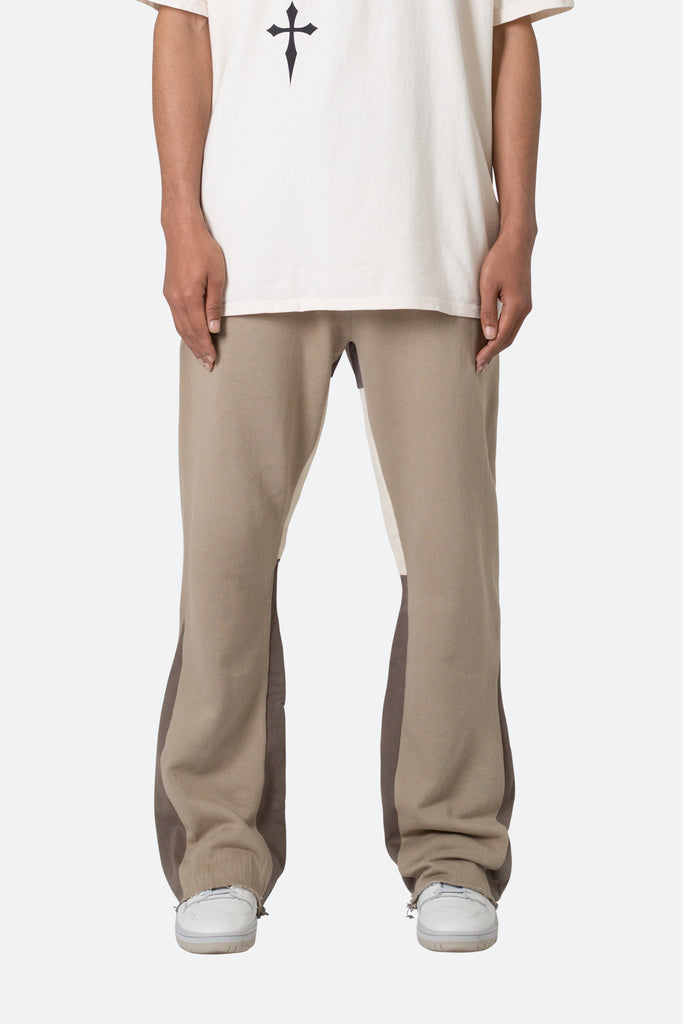 Contrast Bootcut Sweatpants - Off White
