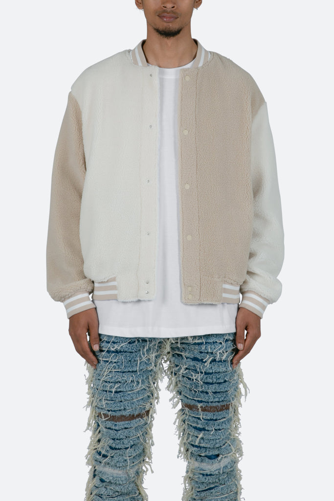 Contrast Souvenir Jacket Light Brown/Cream mnml shop now