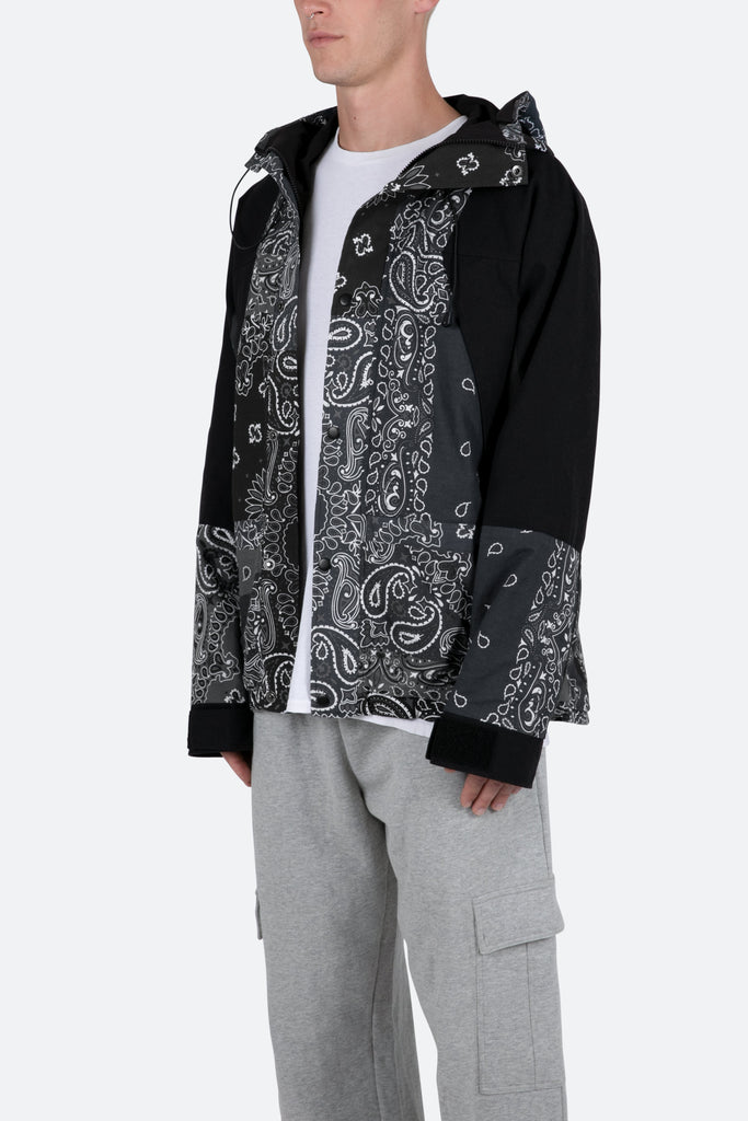 Hooded Bandana Jacket - Black | mnml | shop now